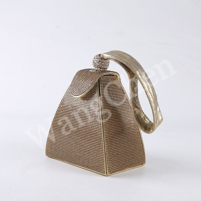 Wholesale rhinestone evening bag handbag bling personality triangle JDC-HB-WangC003