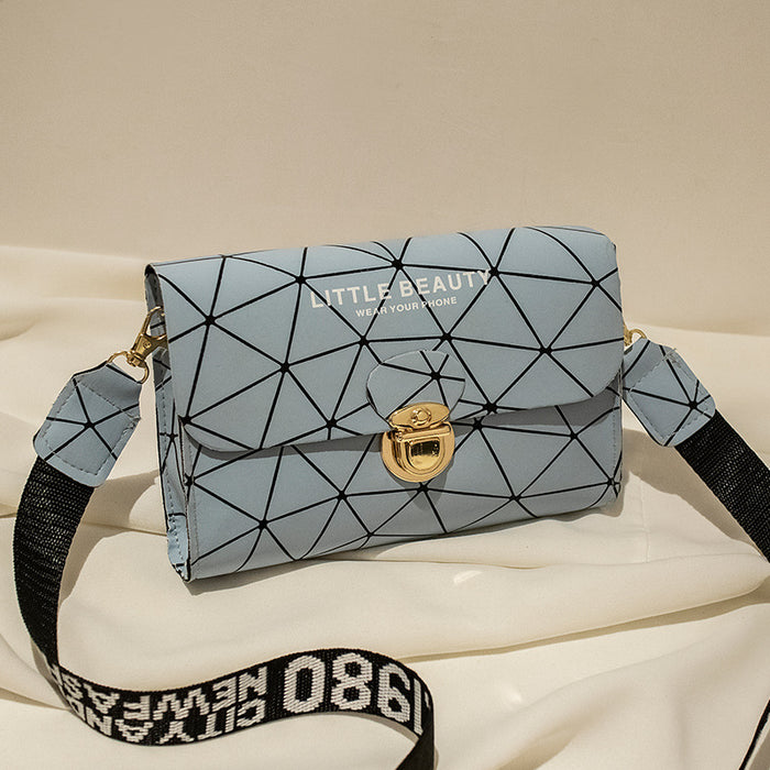 Wholesale one shoulder messenger women's bag triangle colorful small square bag JDC-HB-Chunmei001