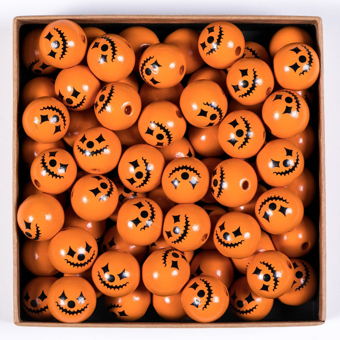 Wholesale Halloween DIY Accessories Colorful Wooden Beads MOQ≥2 JDC-DIY-DJin001