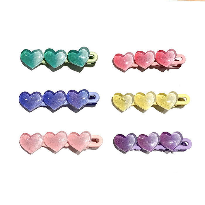 Wholesale acrylic gradient love hairpin women JDC-HC-I396