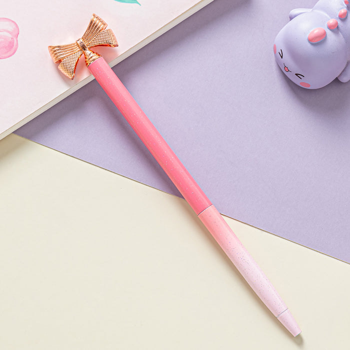 Wholesale Ballpoint Pen Metal Cute Bow Twist JDC-BP-HongD010