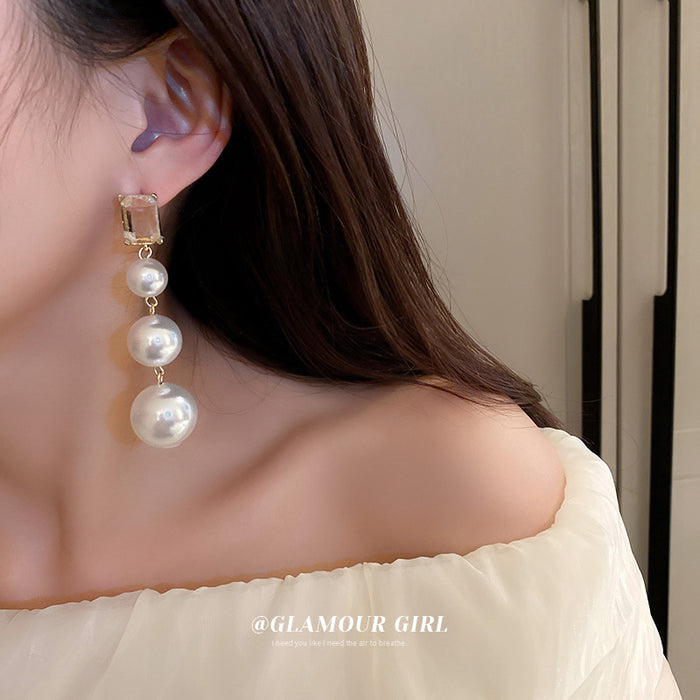 Jewelry WholesaleWholesale silver needle French vintage pleated irregular pearl earrings JDC-ES-BY200 Earrings 宝钰 %variant_option1% %variant_option2% %variant_option3%  Factory Price JoyasDeChina Joyas De China