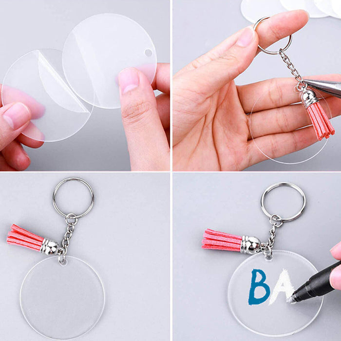 Wholesale DIY Handmade Souvenir Transparent Love Round Custom Keychain MOQ≥2 JDC-KC-JuHui001