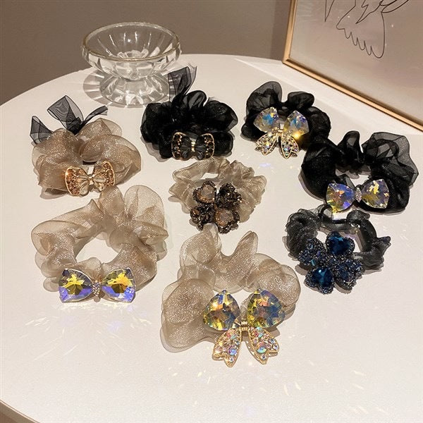 Jewelry WholesaleWholesale hair ring large intestine ring head rope flower high elastic organza JDC-HS-Hengbei003 Hair Scrunchies 衡倍 %variant_option1% %variant_option2% %variant_option3%  Factory Price JoyasDeChina Joyas De China