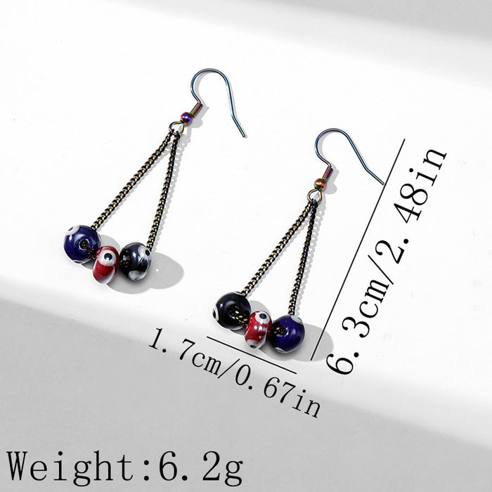 Wholesale Alloy Earrings Boho Style Medium Length Eyes JDC-ES-GuTe049