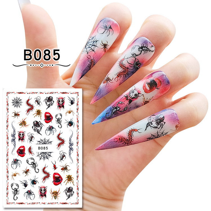 Wholesale Eco Resin Halloween Series Nail Stickers JDC-NS-Jinjia001