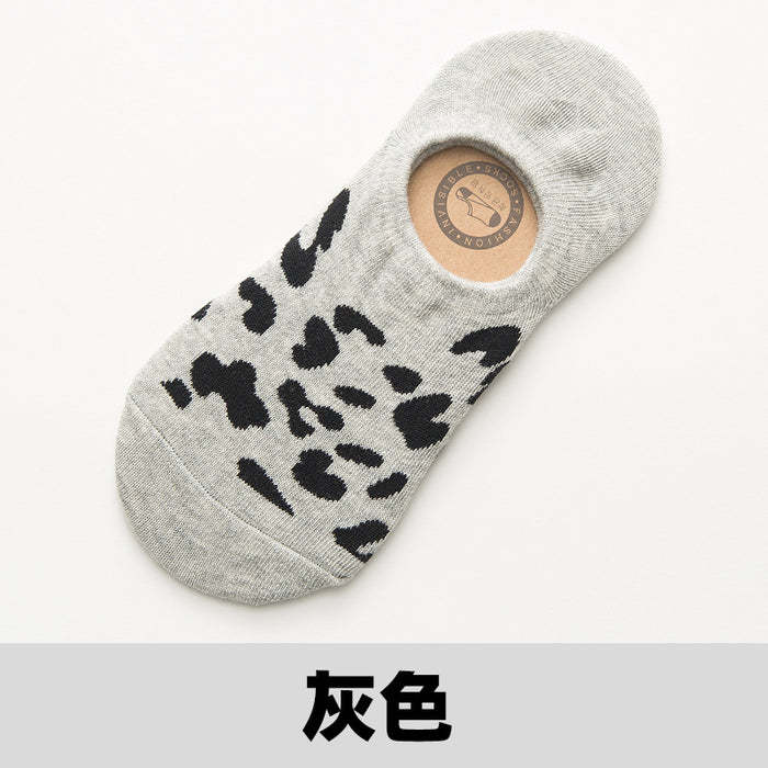 Jewelry WholesaleWholesale Leopard Print Cotton Women Invisible Socks Short Socks JDC-SK-JiaF001 Sock 嘉菲 %variant_option1% %variant_option2% %variant_option3%  Factory Price JoyasDeChina Joyas De China