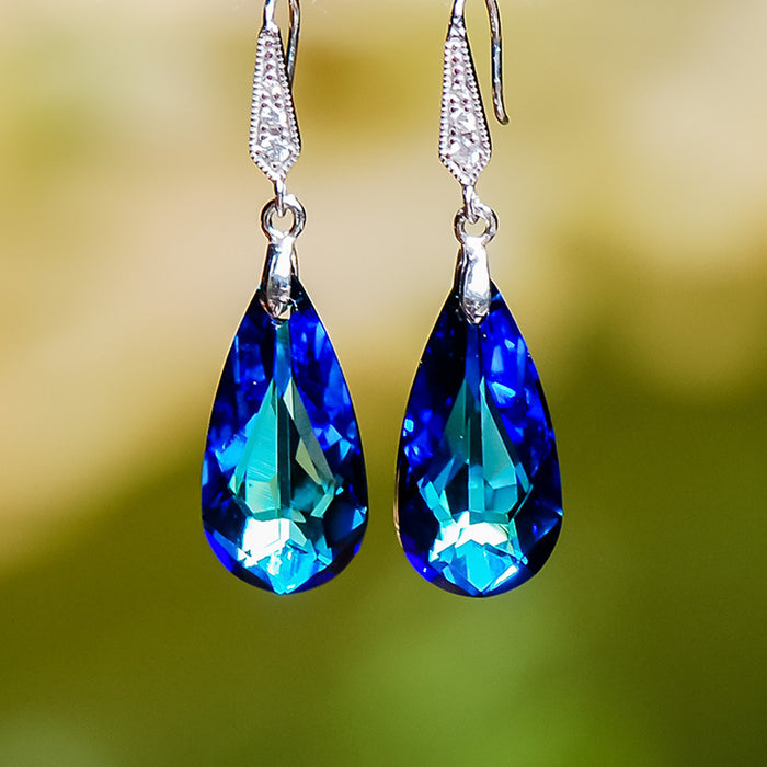 Jewelry WholesaleWholesale Color Water Drop Crystal Super Flash Simple Temperament JDC-ES-kait001 Earrings 开康 %variant_option1% %variant_option2% %variant_option3%  Factory Price JoyasDeChina Joyas De China