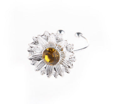 Wholesale Sunflower Zircon Alloy Adjustable Ring JDC-RS-Saip014