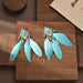 Jewelry WholesaleWholesale Boho Tassel Feather Alloy Earrings JDC-ES-Daiq031 Earrings 黛茜 %variant_option1% %variant_option2% %variant_option3%  Factory Price JoyasDeChina Joyas De China