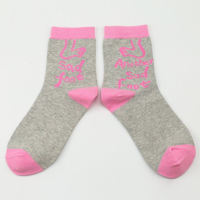 Wholesale Socks Cotton Simple Alphabet Medium Tube Socks MOQ≥3 JDC-SK-XQ017