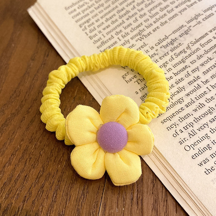 Wholesale art bow head rope hair ring flower small intestine ring JDC-HS-HuiDi006