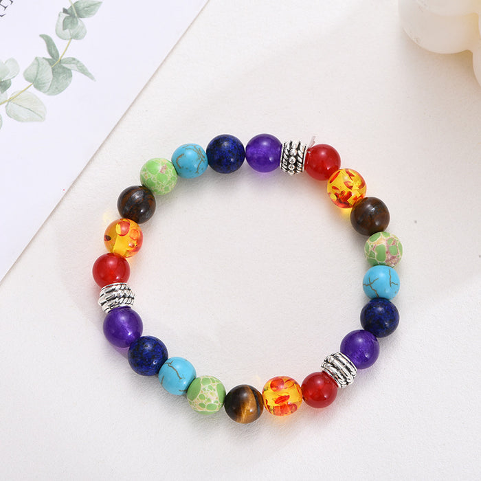 Wholesale Creative Colorful Bracelet Natural Tiger Eye Beaded Bracelet JDC-BT-YanH005