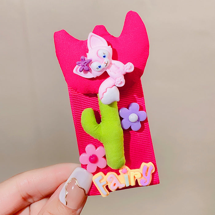 Wholesale tulip breaking clip girl cartoon bangs clip JDC-HC-HShi002