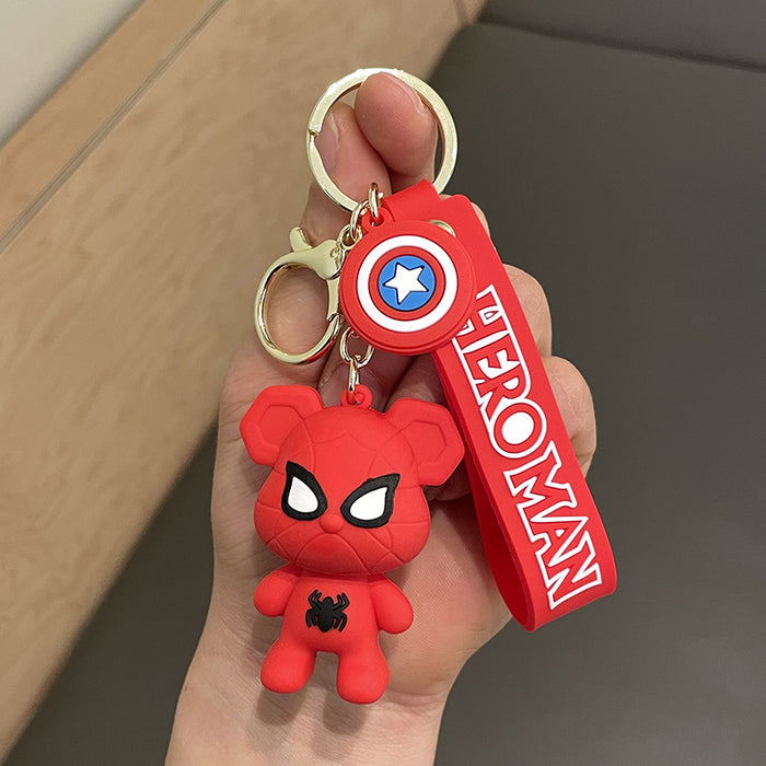 Jewelry WholesaleWholesale Cartoon Bear Doll PVC Silicone Alloy Keychain (F) JDC-KC-FeiRun021 Keychains 飞润 %variant_option1% %variant_option2% %variant_option3%  Factory Price JoyasDeChina Joyas De China