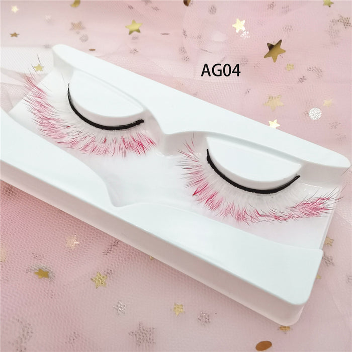 Wholesale Gradient Color Imitation Mink False Eyelashes Single Pair Pack MOQ≥3 JDC-EY-ZXin004