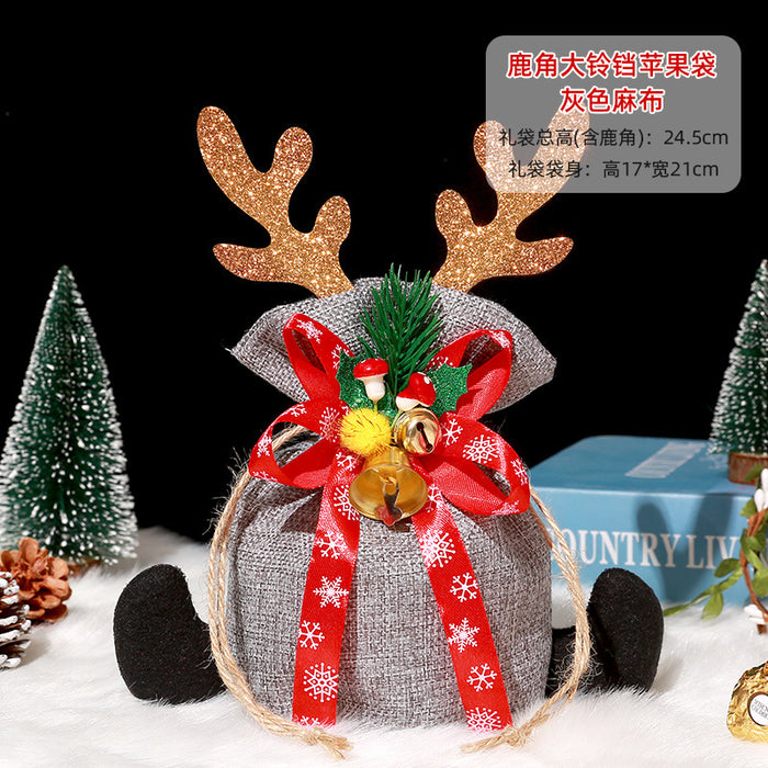 Wholesale Gift Box Christmas Apple Bag Round Bunch Mouth Gift Bag MOQ≥2 JDC-GB-QiaoC002