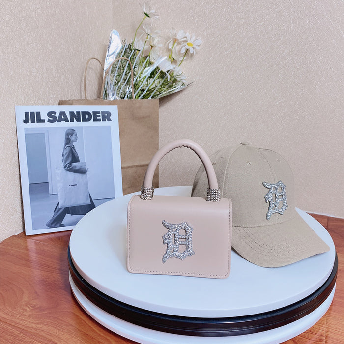 Wholesale PU Leather Color Diamond Hat Handbag Set (F) JDC-HB-YLuo008