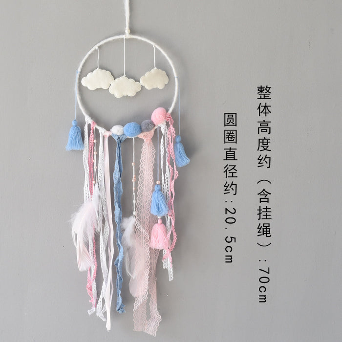 Wholesale Feather Wooden Bead Woven Dreamcatcher JDC-DC-WEC001