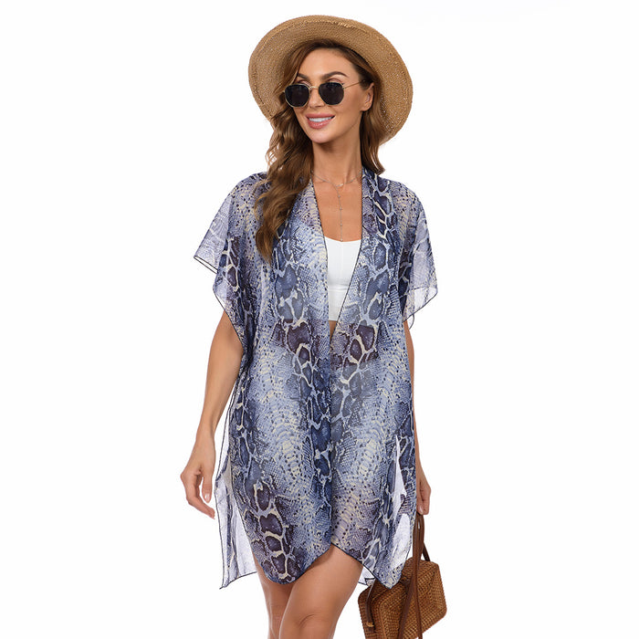 Wholesale Beachwear Summer Sun Protection Shawl Cardigan Bikini Cover Up MOQ≥2 JDC-SW-jiam001