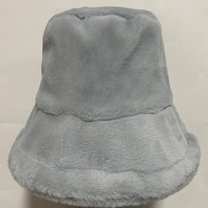 Wholesale Hat Rabbit Fur Solid Color Plush Thick Bucket Hat JDC-FH-XingT002