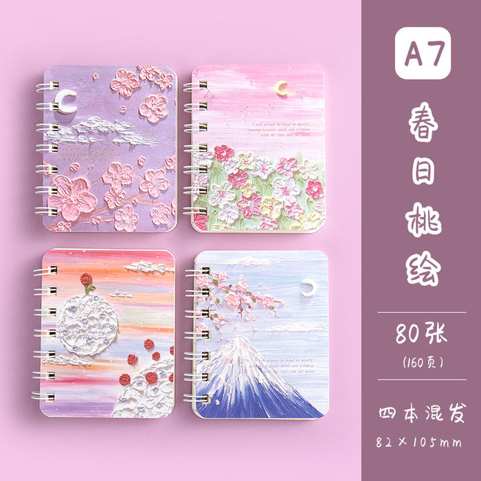 Wholesale Random Cartoon Coils Ben Wood Pulp Paper Notebook MOQ≥2 JDC-NK-Xiaom001