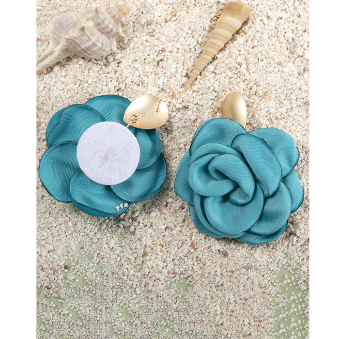 Wholesale design rose exaggerated high quality earrings  MOQ≥3 JDC-ES-XLH002