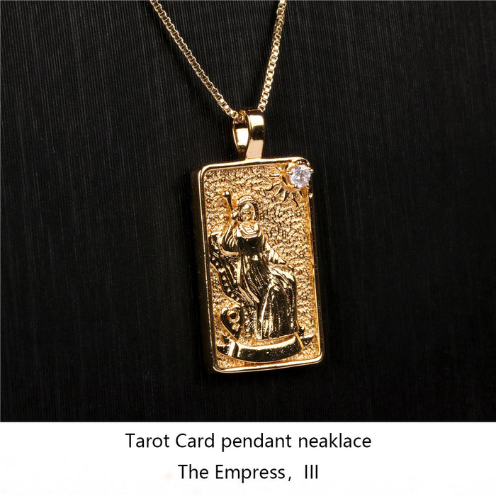 Wholesale Necklaces Copper Solomon Tarot Square JDC-NE-PREMTIANY001