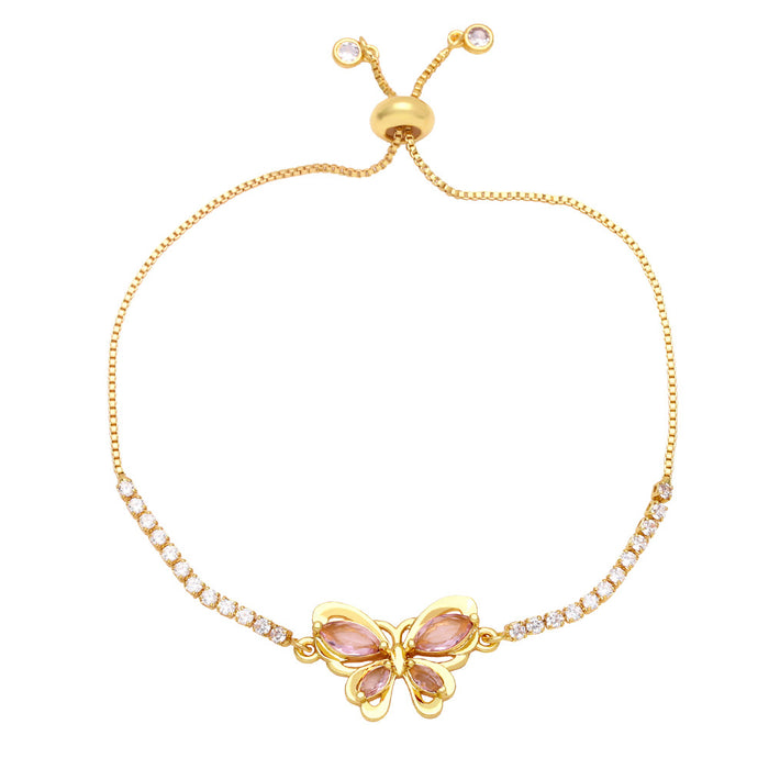 Wholesale niche design butterfly bracelet fashion simple diamond JDC-BT-AS148