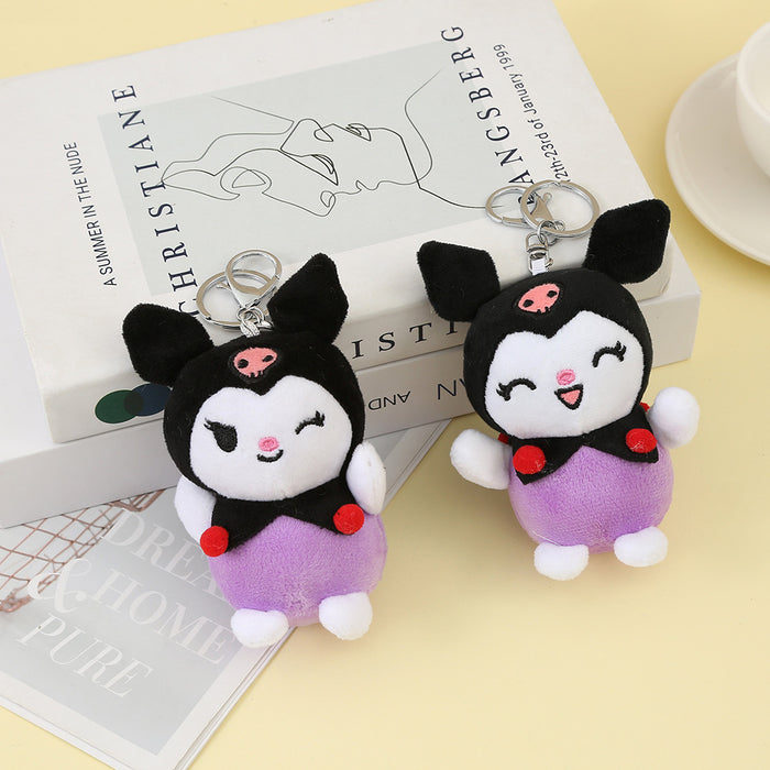 Wholesale keychain cartoon plush doll cute stuffed doll pendant MOQ≥4 JDC-KC-XiaoKe005