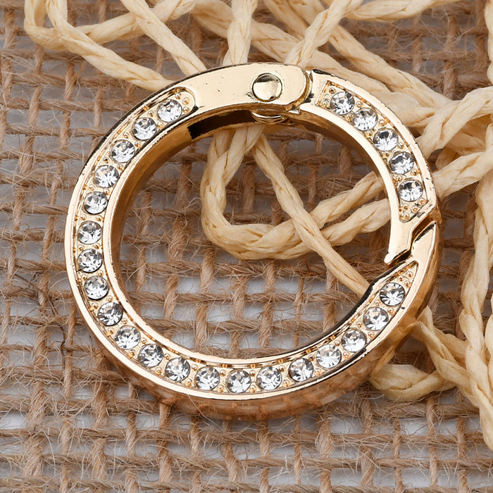 Wholesale Keychain Metal Creative Diamond Spring Ring MOQ≥2 JDC-KC-XSYZ001