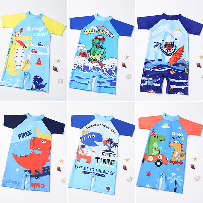 Wholesale swimsuit boy one piece cute cartoon swimming trunks suit JDC-SW- baiy002