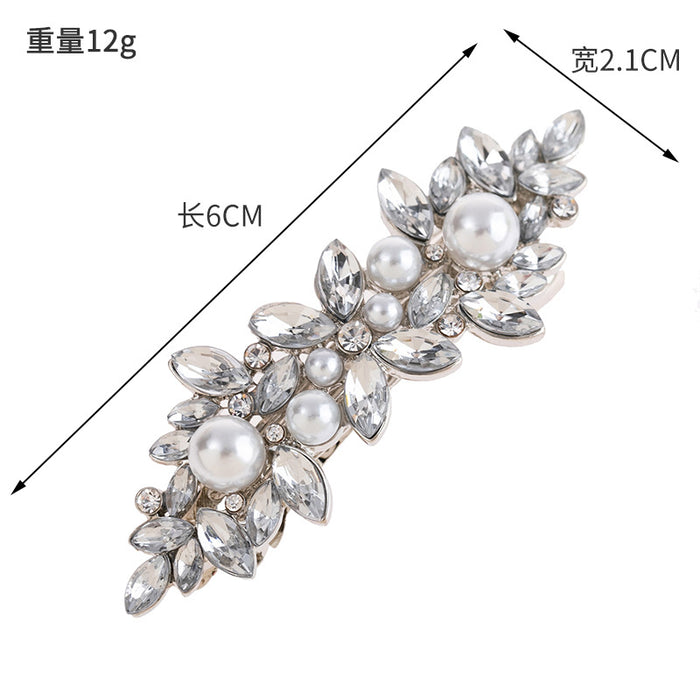 Wholesale Hair Clips Alloy Rhinestone Super Flash Clip Duck Bill MOQ≥2 JDC-HC-Jingjie008