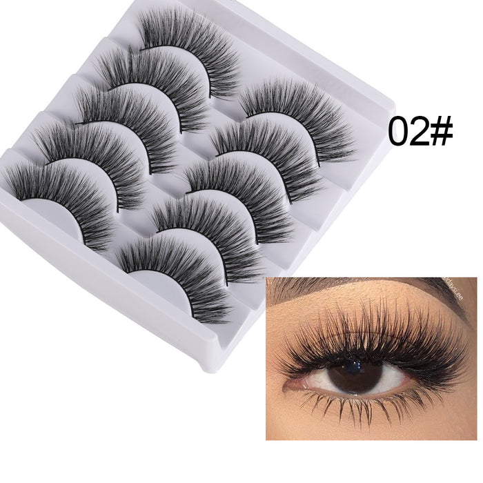 Jewelry WholesaleWholesale 5 pairs of 3D mink false eyelashes JDC-EY-XuQ001 Eyelashes 徐芹 %variant_option1% %variant_option2% %variant_option3%  Factory Price JoyasDeChina Joyas De China