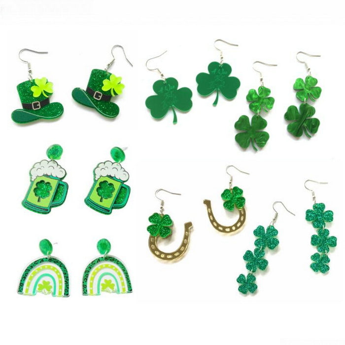 Jewelry WholesaleWholesale acrylic clover beer earrings JDC-ES-XUEP011 Earrings 雪帕 %variant_option1% %variant_option2% %variant_option3%  Factory Price JoyasDeChina Joyas De China