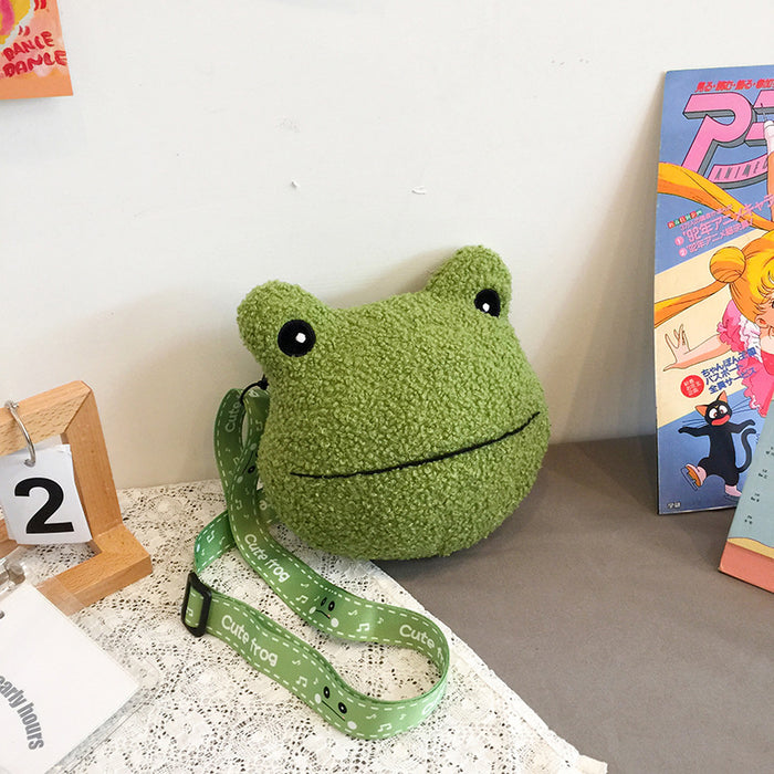 Jewelry WholesaleWholesale plush doll cute soft sister frog Messenger Shoulder Bag (F) JDC-SD-Aiben005 Shoulder Bags 艾奔 %variant_option1% %variant_option2% %variant_option3%  Factory Price JoyasDeChina Joyas De China