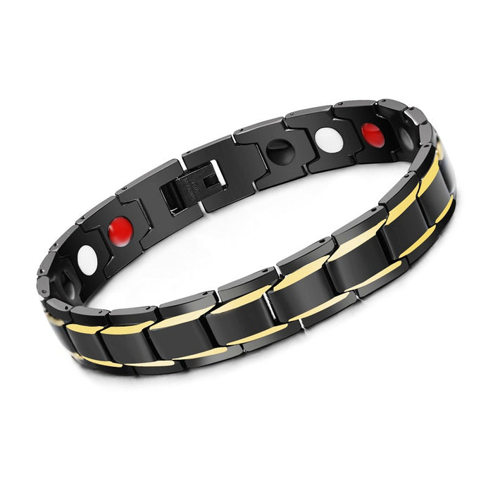 Wholesale Bracelet Stainless Steel Health Magnet Men's Bracelet MOQ≥2 JDC-BT-XingYu005