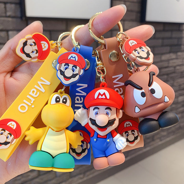 Wholesale Keychains Hardware PVC Cartoon Figure Mario(M) JDC-KC-OShi033