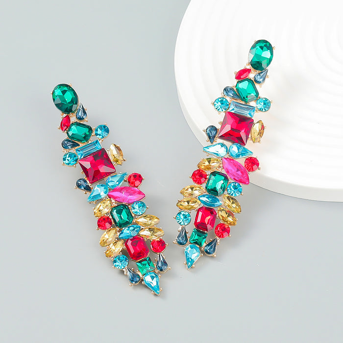 Jewelry WholesaleWholesale Color Rhinestone Alloy Geometric Earrings JDC-ES-JL935 Earrings 氿乐 %variant_option1% %variant_option2% %variant_option3%  Factory Price JoyasDeChina Joyas De China