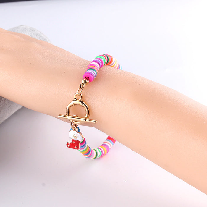 Jewelry WholesaleWholesale soft pottery Christmas bracelet JDC-BT-WB002 Bracelet 文贝 %variant_option1% %variant_option2% %variant_option3%  Factory Price JoyasDeChina Joyas De China