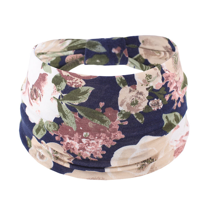 Wholesale Wide Brim Printed Fabric Headband JDC-HD-FAB002