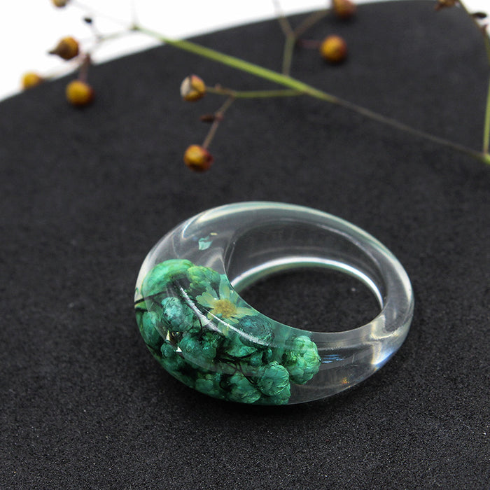 Wholesale Acrylic Resin Dried Flower Rings JDC-RS-XTS001