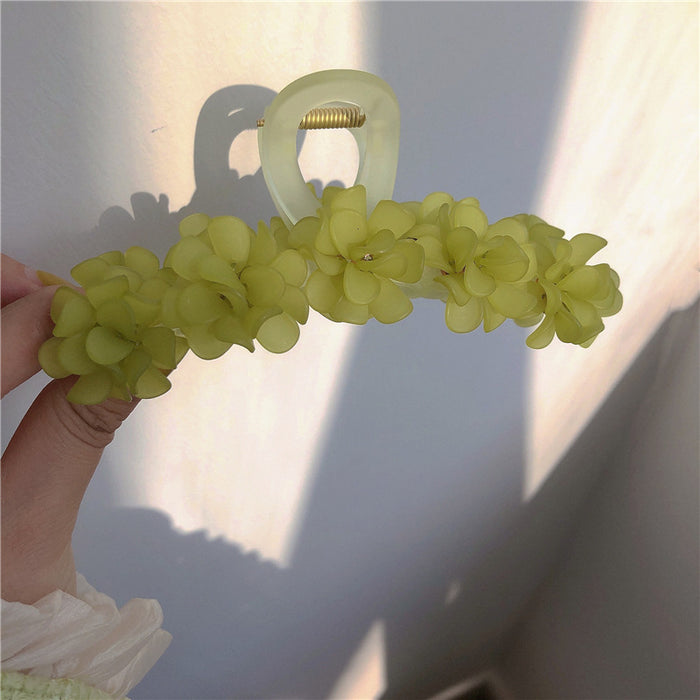 Wholesale acrylic flower garden orchid hair clip MOQ≥2 JDC-HC-Chengfei005