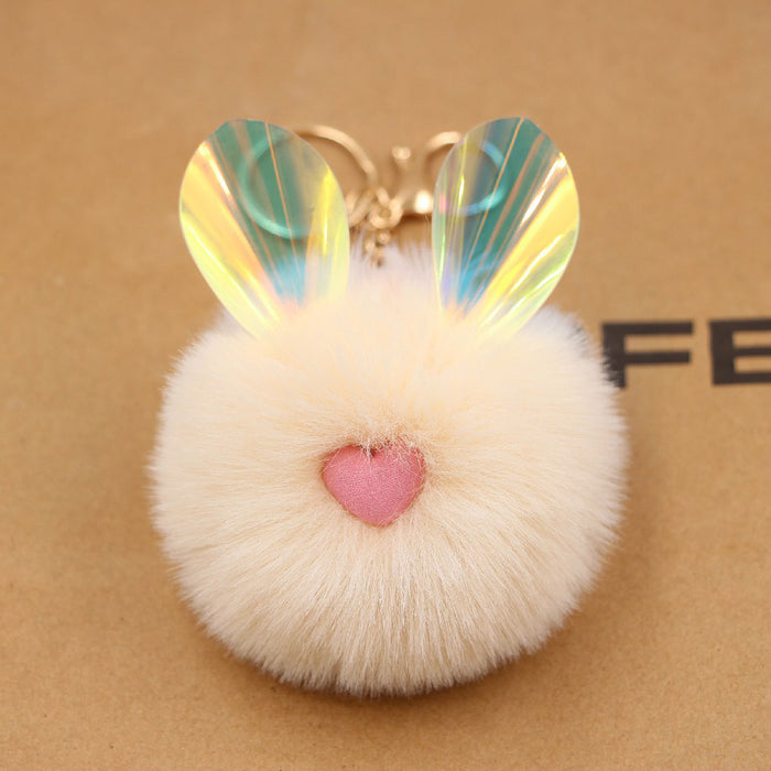 Jewelry WholesaleWholesale color color change ear rabbit hairball keychain JDC-KC-Zuge052 Keychains 祖格 %variant_option1% %variant_option2% %variant_option3%  Factory Price JoyasDeChina Joyas De China