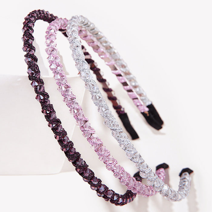 Wholesale rhinestone hair strings beading card adult children's hair pressure MOQ≥2 JDC-HD-RXGS008