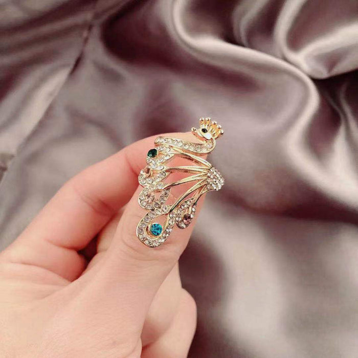 Jewelry WholesaleWholesale three-dimensional peacock Thai silver opening ring JDC-RS-NS005 Rings 尼森 %variant_option1% %variant_option2% %variant_option3%  Factory Price JoyasDeChina Joyas De China