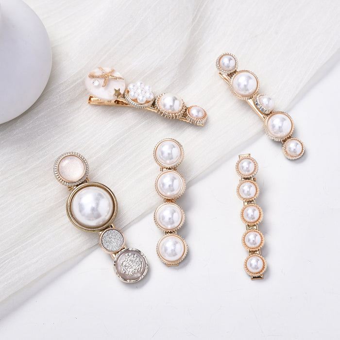 Wholesale cute adult hairpin pearl hairpin women MOQ≥2 JDC-HC-Yisheng001