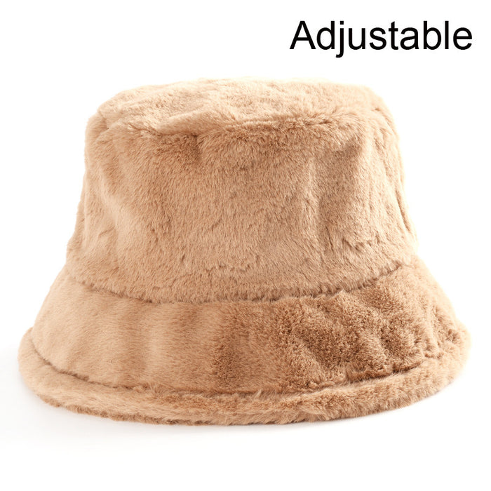 Wholesale Hat Faux Fur Thick Cow Pattern Bucket Hat JDC-FH-XingT001