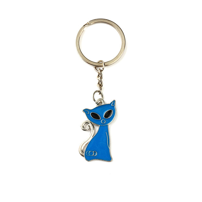 Wholesale Keychain Alloy Cute Cartoon Cat MOQ≥2 JDC-KC-MengO003