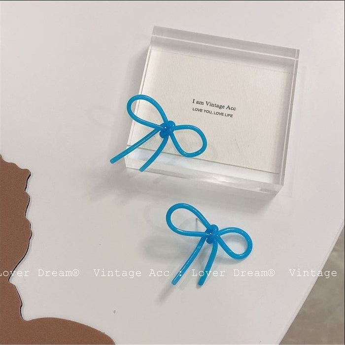 Wholesale Acrylic Acrylic Bow Earrings JDC-ES-Lfm023